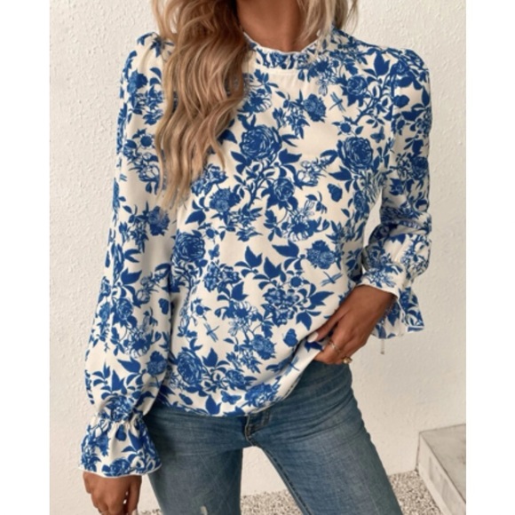 Elegante Boho Print Fleece Blouse Jurk main image 1